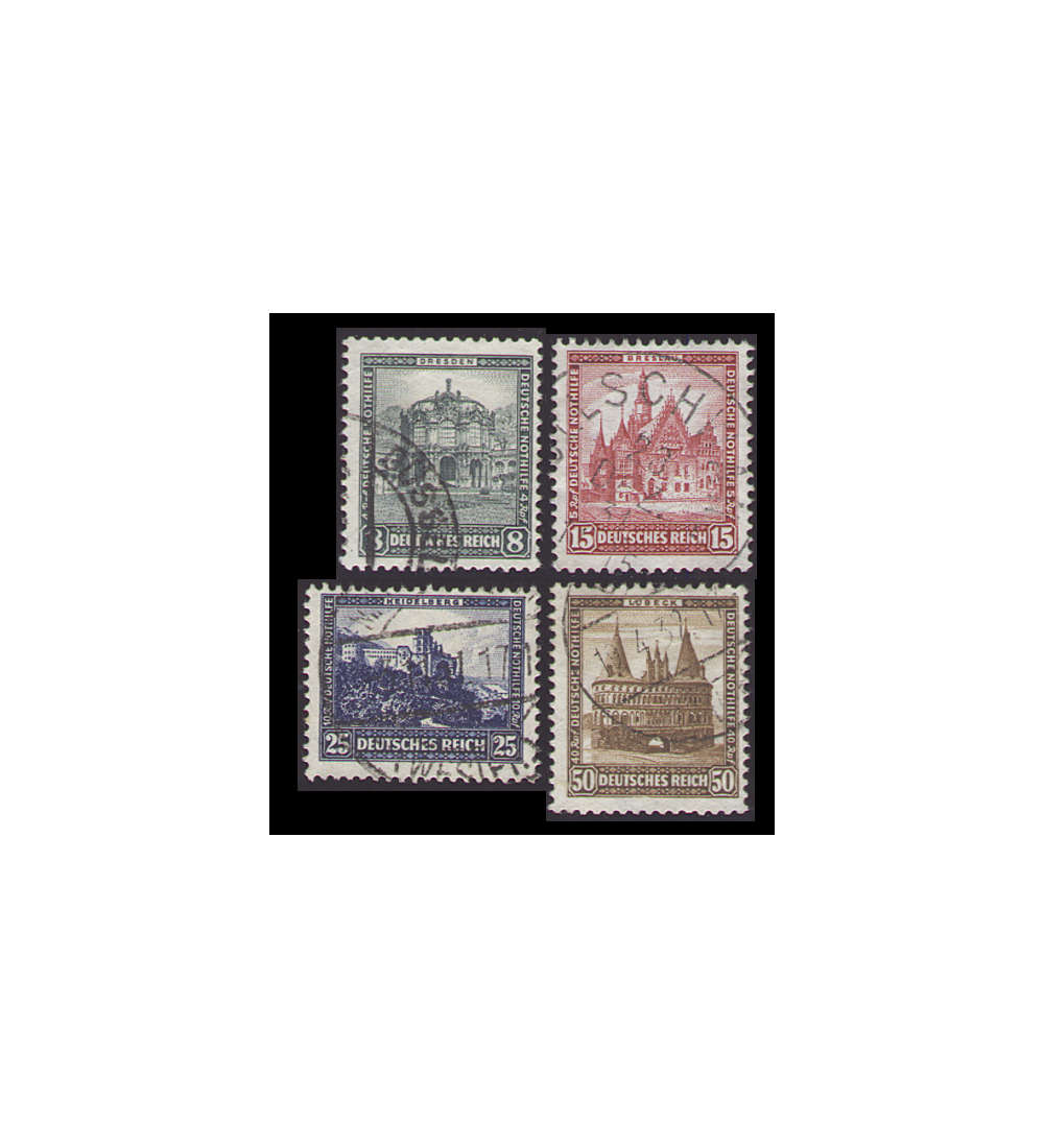 II Deutsches Reich Nr. 459-462 Nothilfe 1931 gestempelt