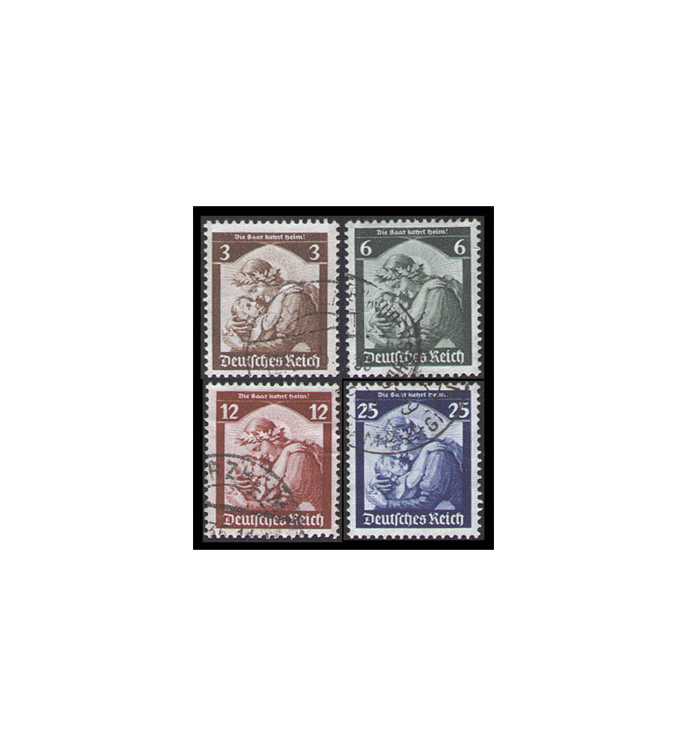 II Deutsches Reich Nr. 565-568 Mutter und Kind gestempelt