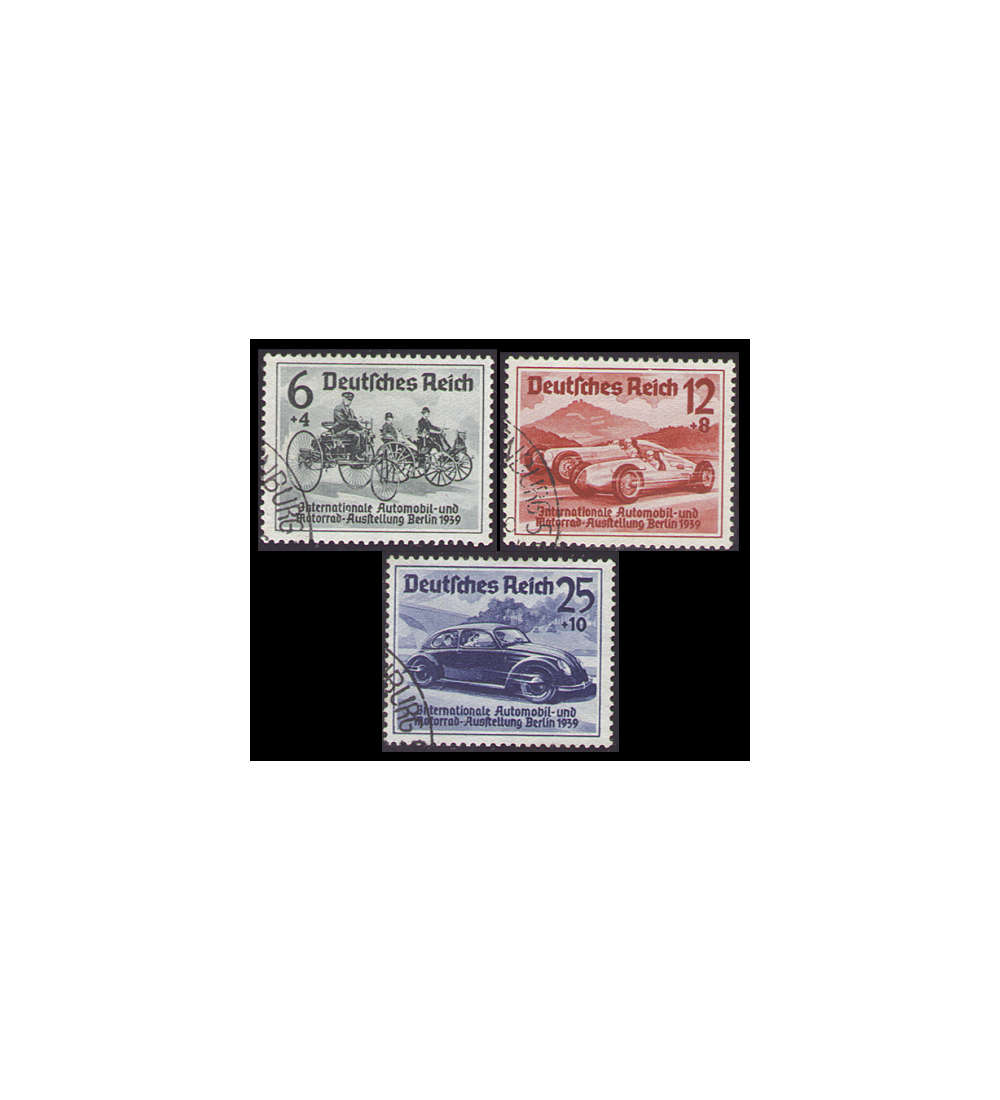 II Deutsches Reich Nr. 686-688 IAA 1939 gestempelt