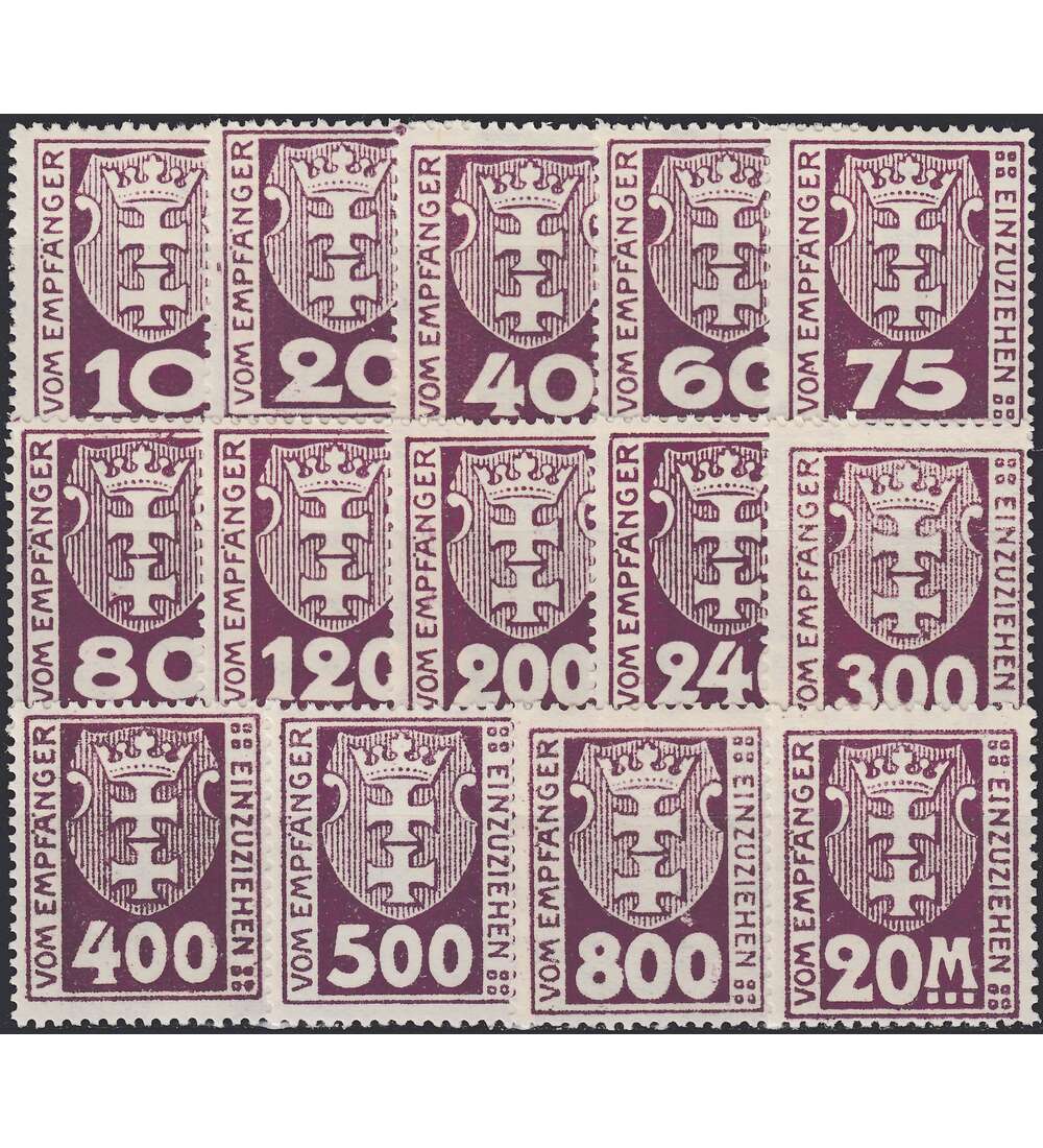 Danzig Porto Nr. 1-14
