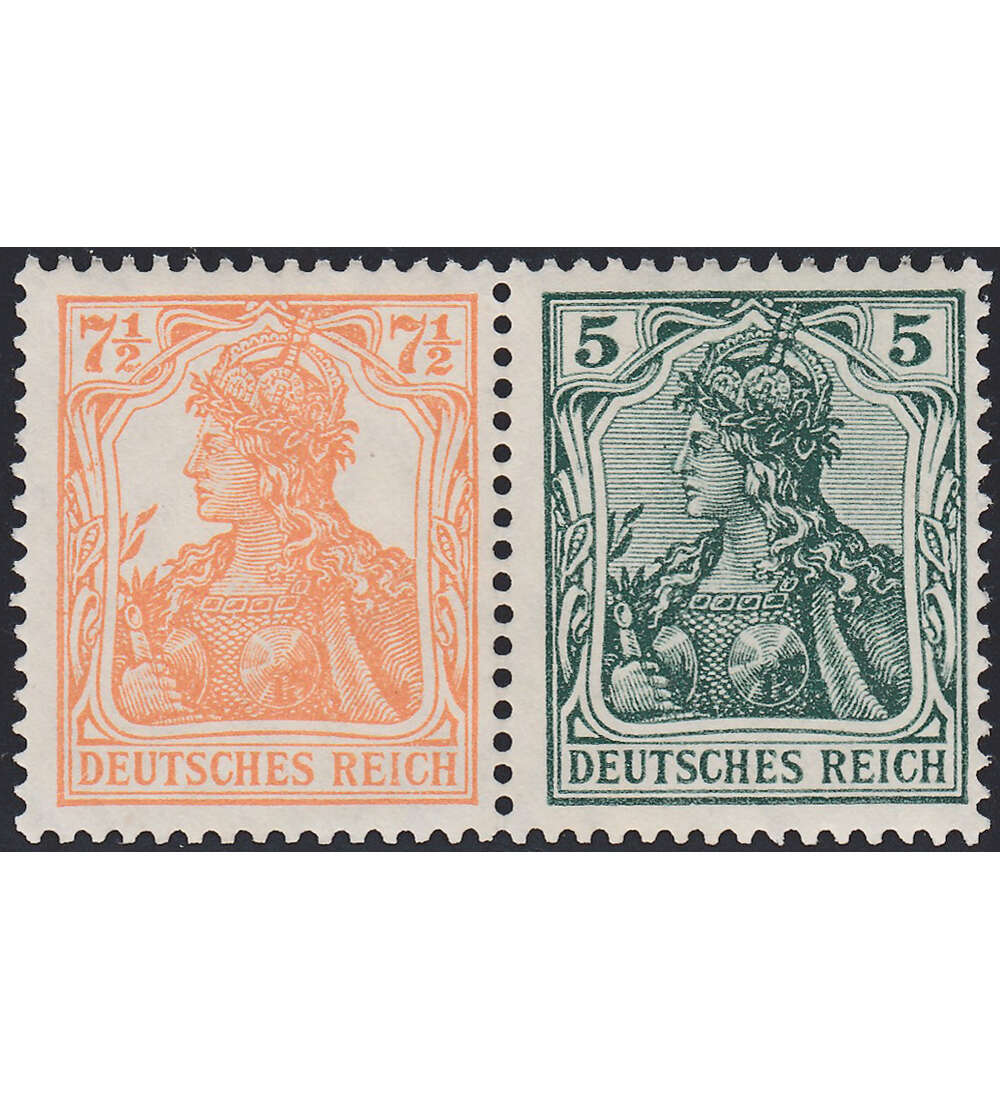 Dt. Reich ZD W 6 ungestempelt Germania 1910/20 (7 1/2+5)