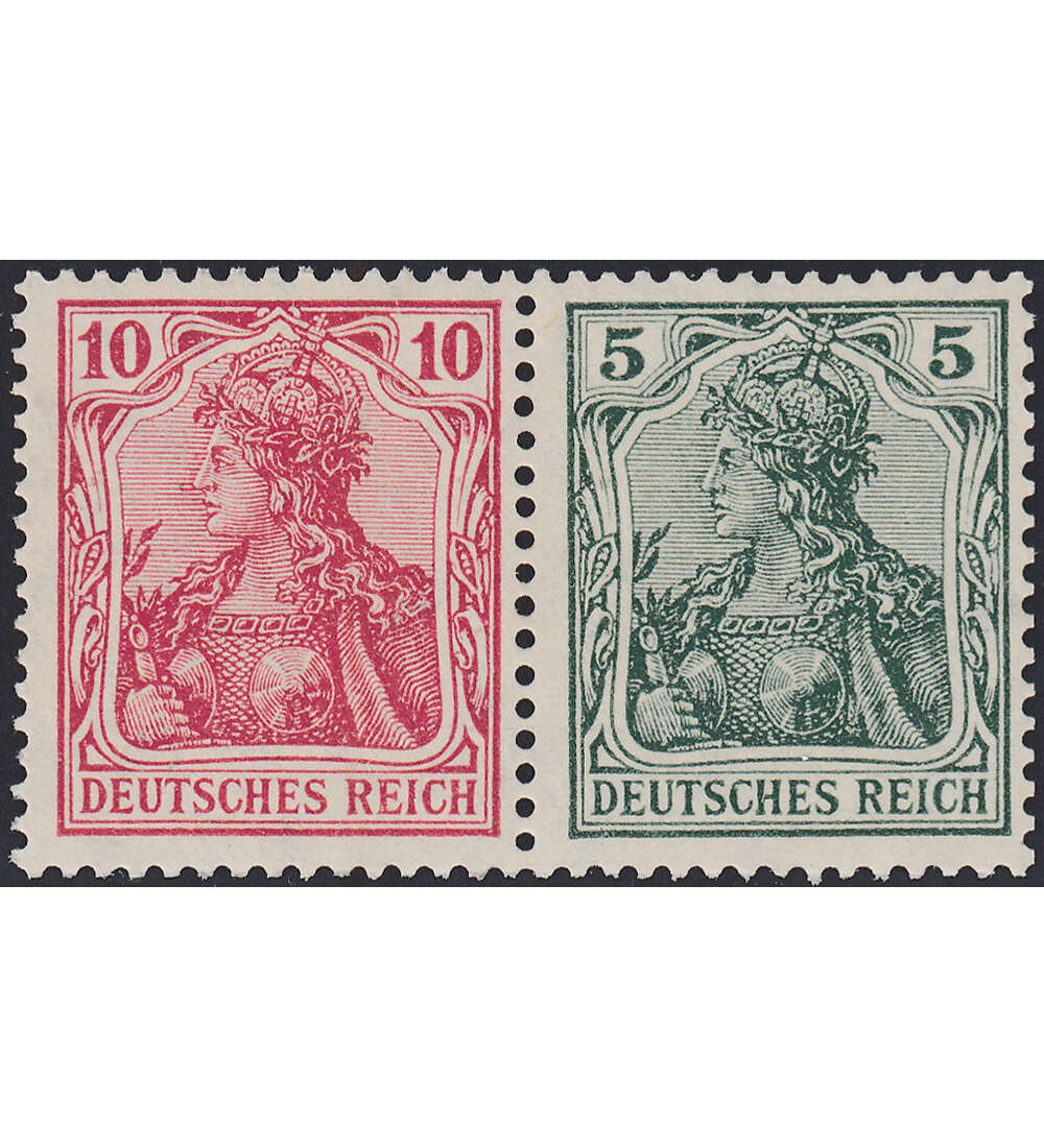 Dt. Reich ZD W 8 ungestempelt Germania 1910/20 (10+5)
