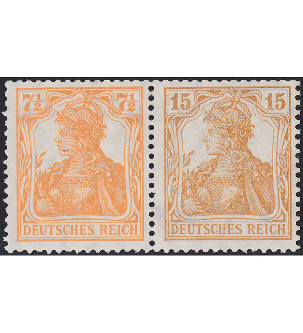 Dt. Reich ZD W 10 ungestempelt Germania 1910/20 (7 1/2+15)