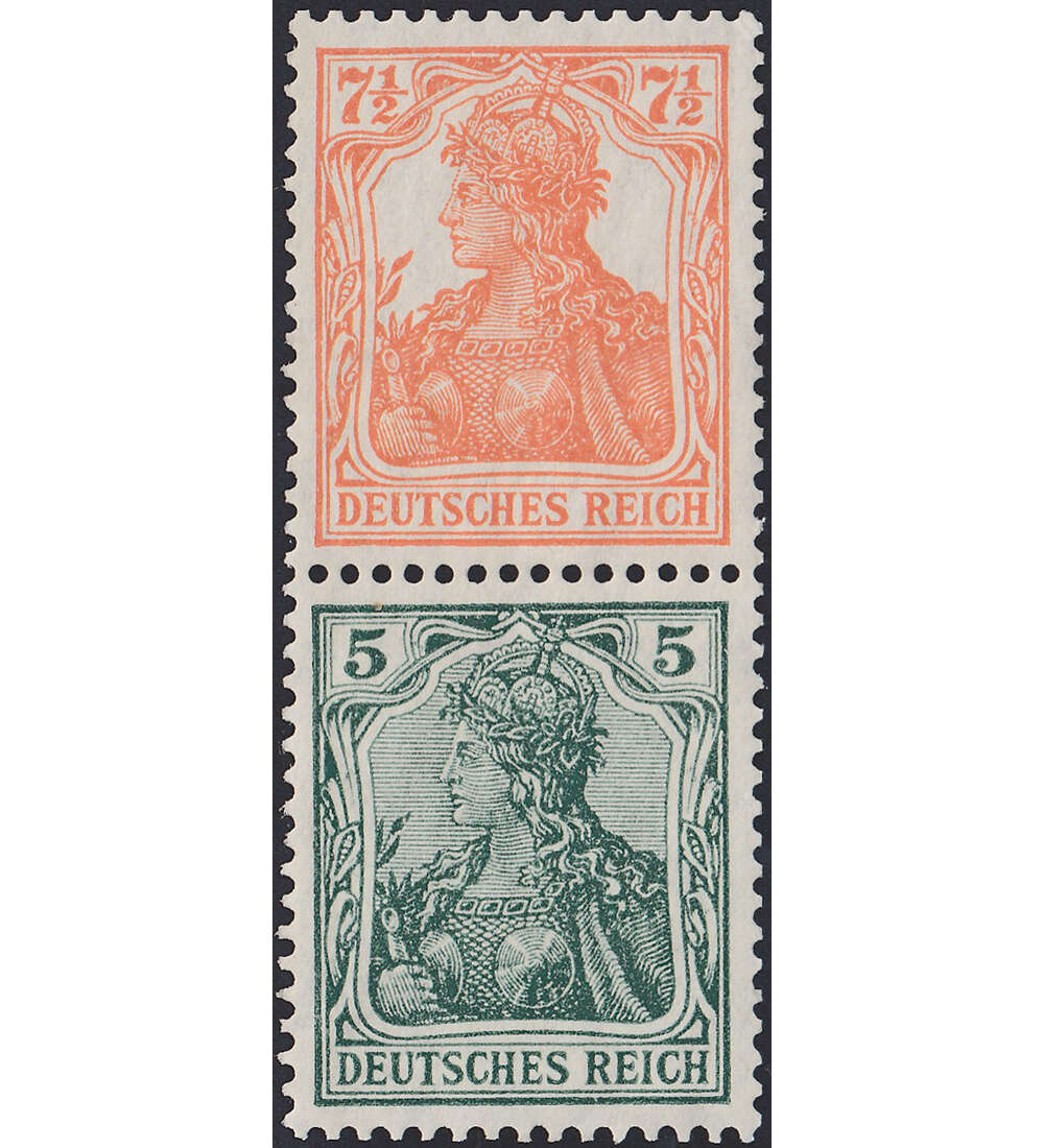 Dt. Reich ZD S 3 ungestempelt Germania 1910/20 (7 1/2+5)