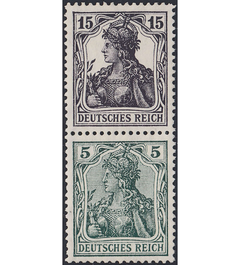Dt. Reich ZD S 6 ungestempelt Germania 1910/20 (15+5)