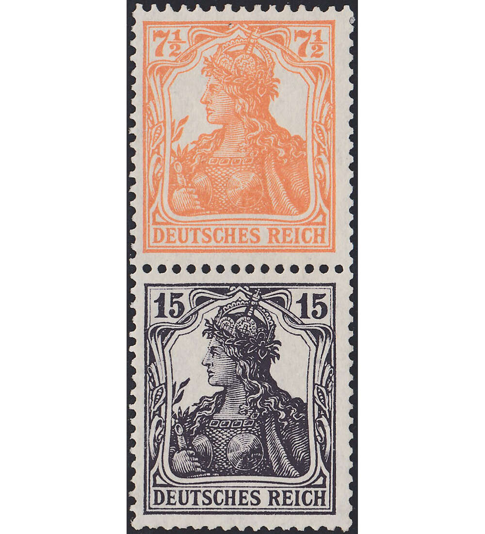 Dt. Reich ZD S 8 ungestempelt Germania 1910/20 (7 1/2+15)
