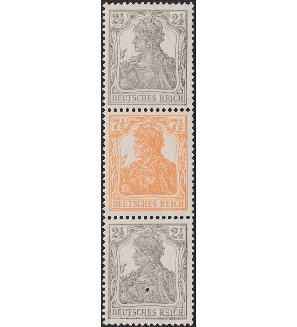 Dt. Reich ZD S 12 a ungestempelt Germania a. Rolle (2 1/2 + 7 1/2 + 2 1/2)