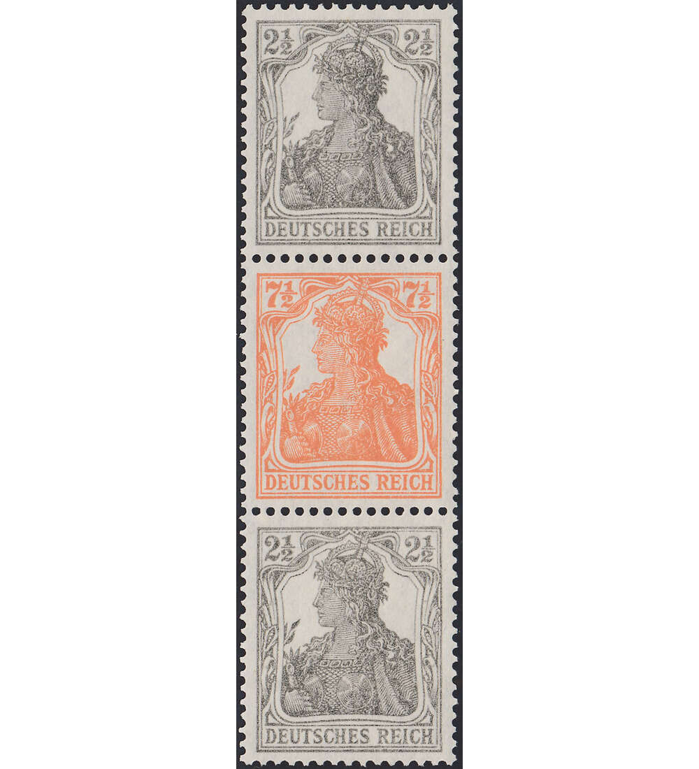 Dt. Reich ZD S 12 b ungestempelt Germania a. Rolle (2 1/2 + 7 1/2 + 2 1/2)