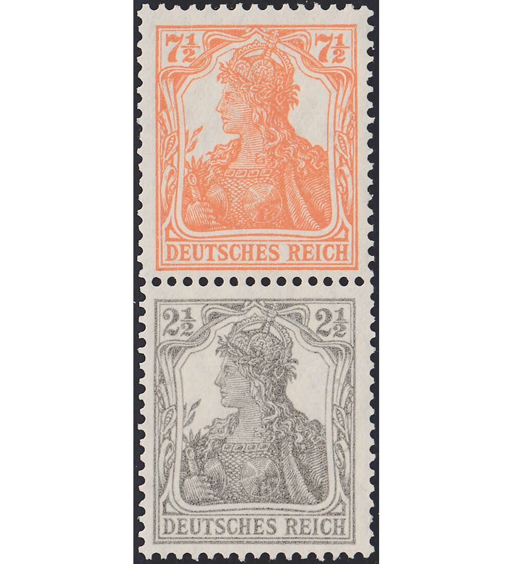 Dt. Reich ZD S 13 b ungestempelt Germania a. Rolle (7 1/2 + 2 1/2)