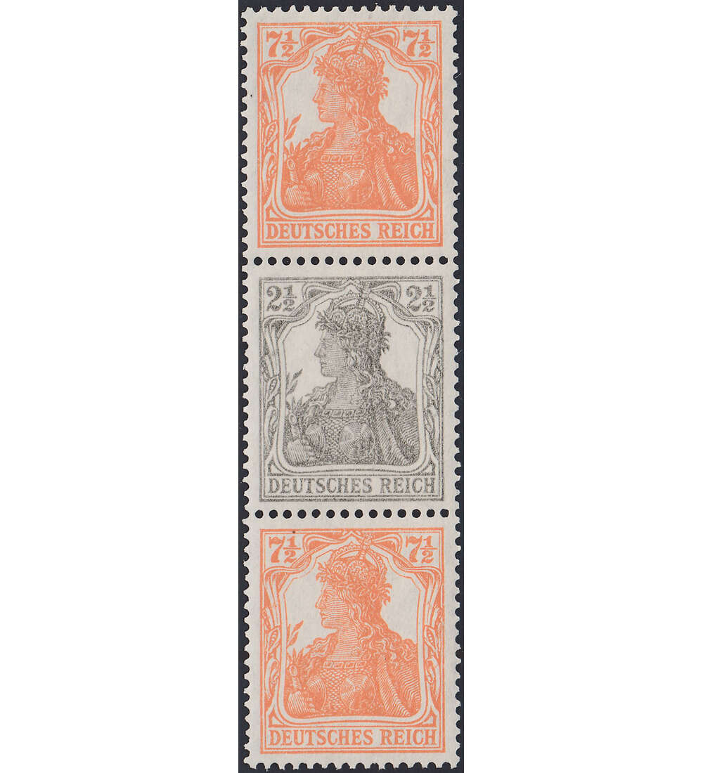 Dt. Reich ZD S 14 b ungestempelt Germania a. Rolle (7 1/2 + 2 1/2 + 7 1/2)