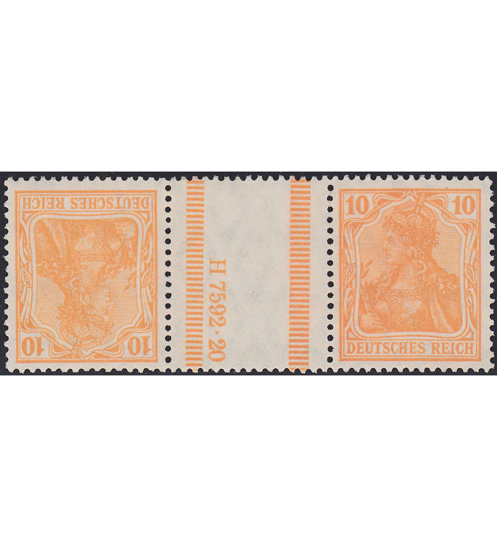 Dt. Reich ZD KZ 1 ungestempelt Germania 1921 (10+Z+10)