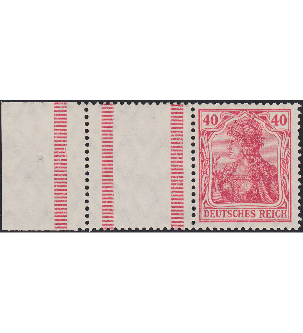 Dt. Reich ZD RL 6 ungestempelt Germania 1921 (RL+L+40 , StrL rot)