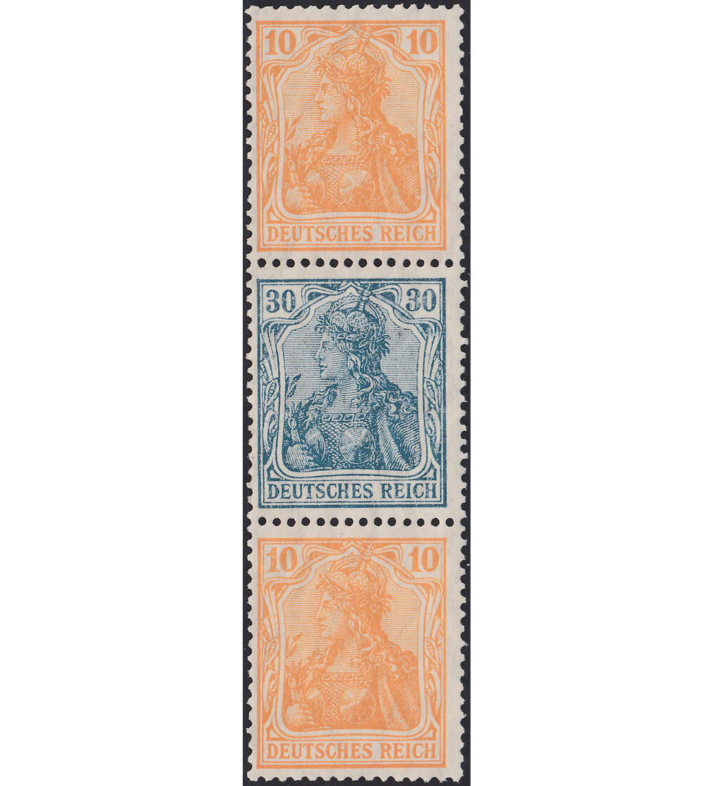 Dt. Reich ZD S 16 ungestempelt Germania 1921 (10+30+10)