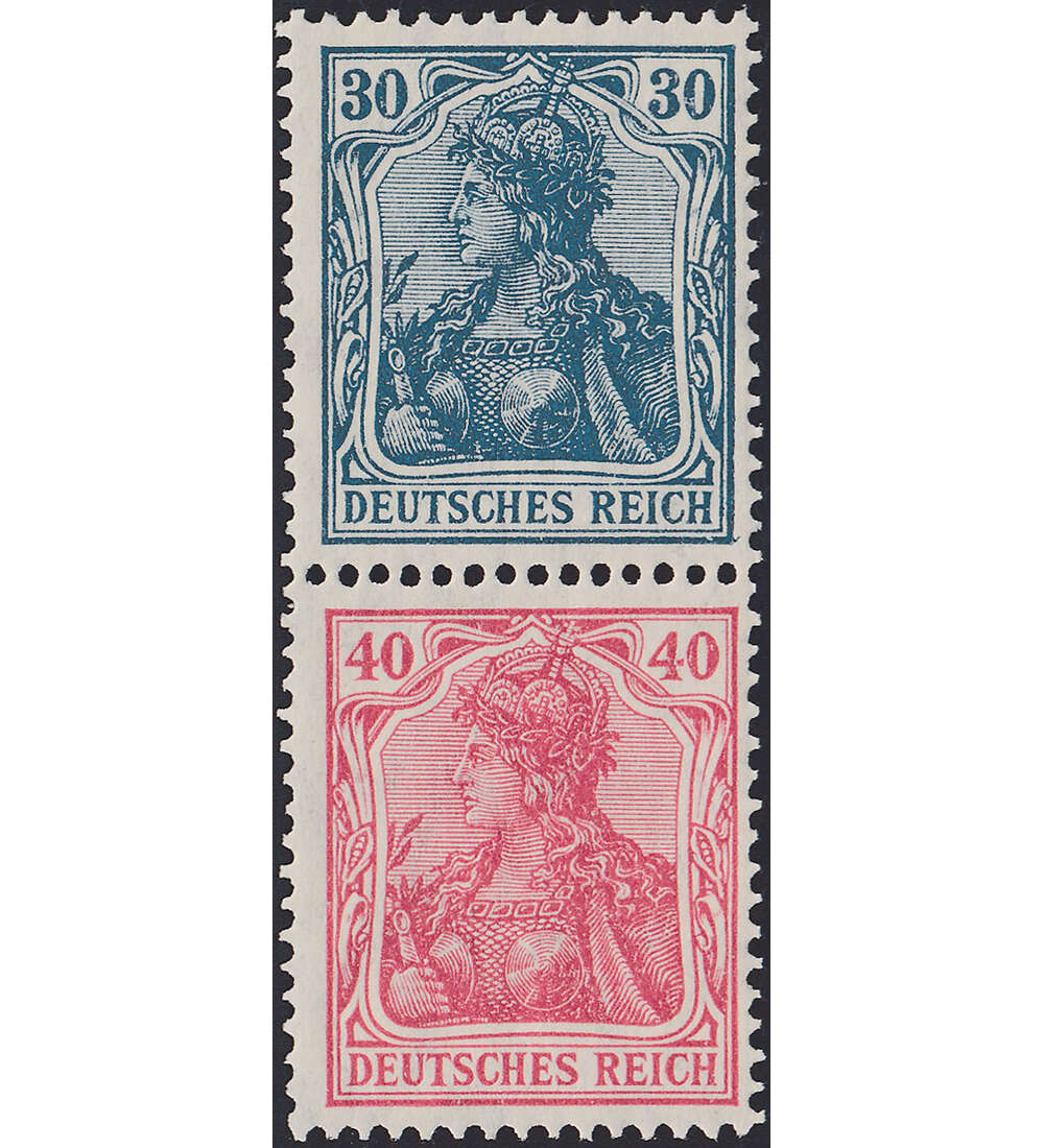 Dt. Reich ZD S 19 ungestempelt Germania 1921 (30+40)