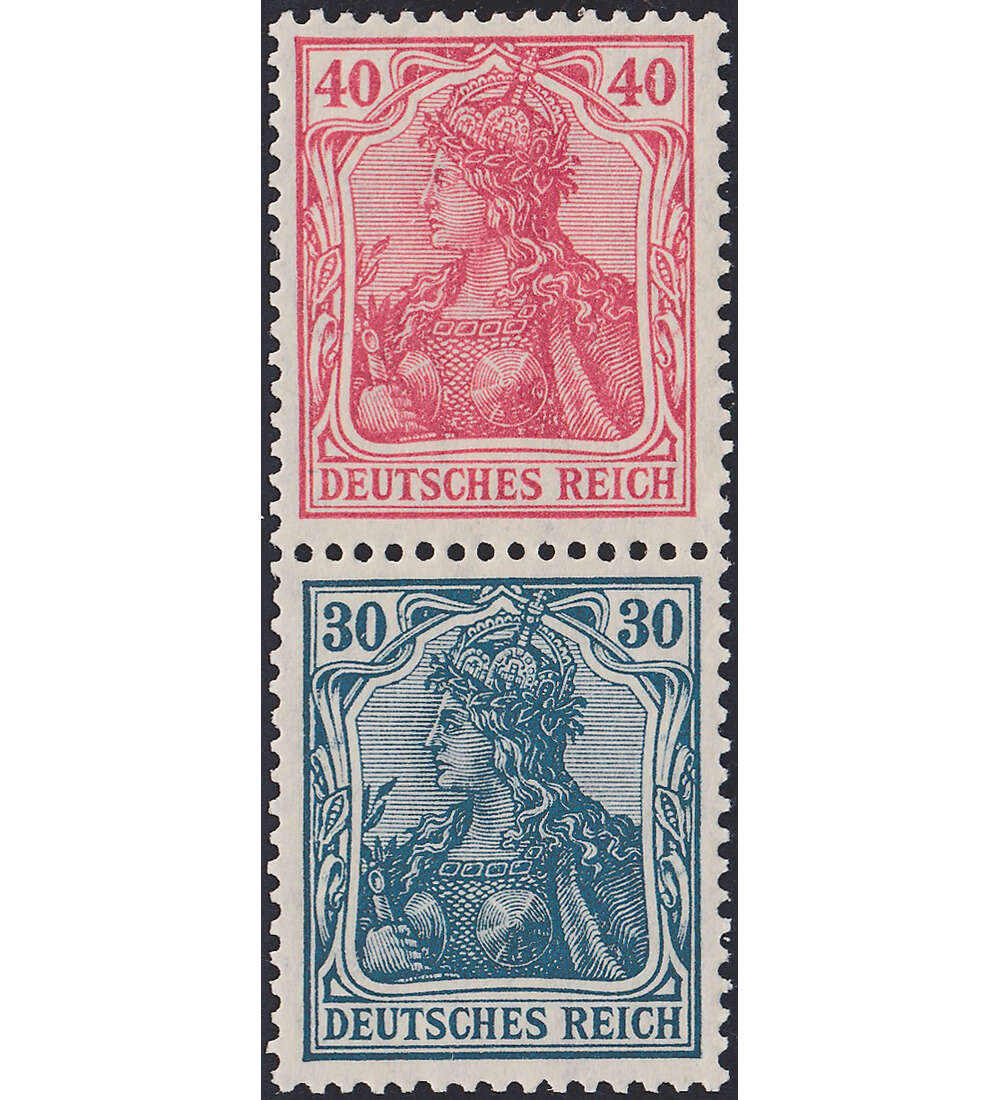 Dt. Reich ZD S 21 ungestempelt Germania 1921 (40+30)