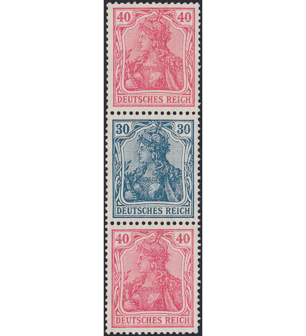 Dt. Reich ZD S 22 ungestempelt Germania 1921 (40+30+40)