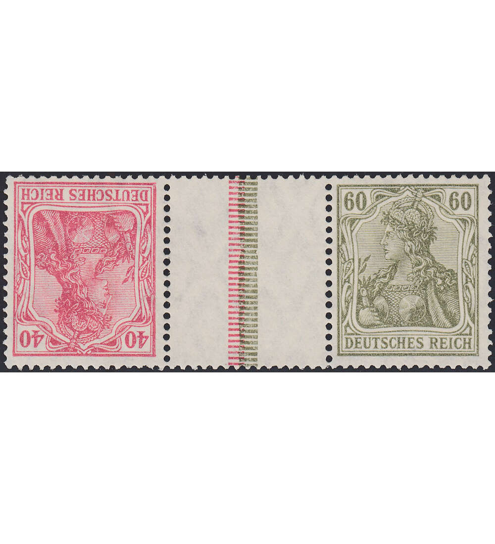 Dt. Reich ZD KZ 6 ungestempelt Germania und Ziffer 1921 (40+Z+60)