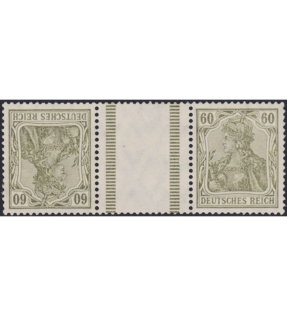 Dt. Reich ZD KZ 7 ungestempelt Germania und Ziffer 1921 (60+Z+60)