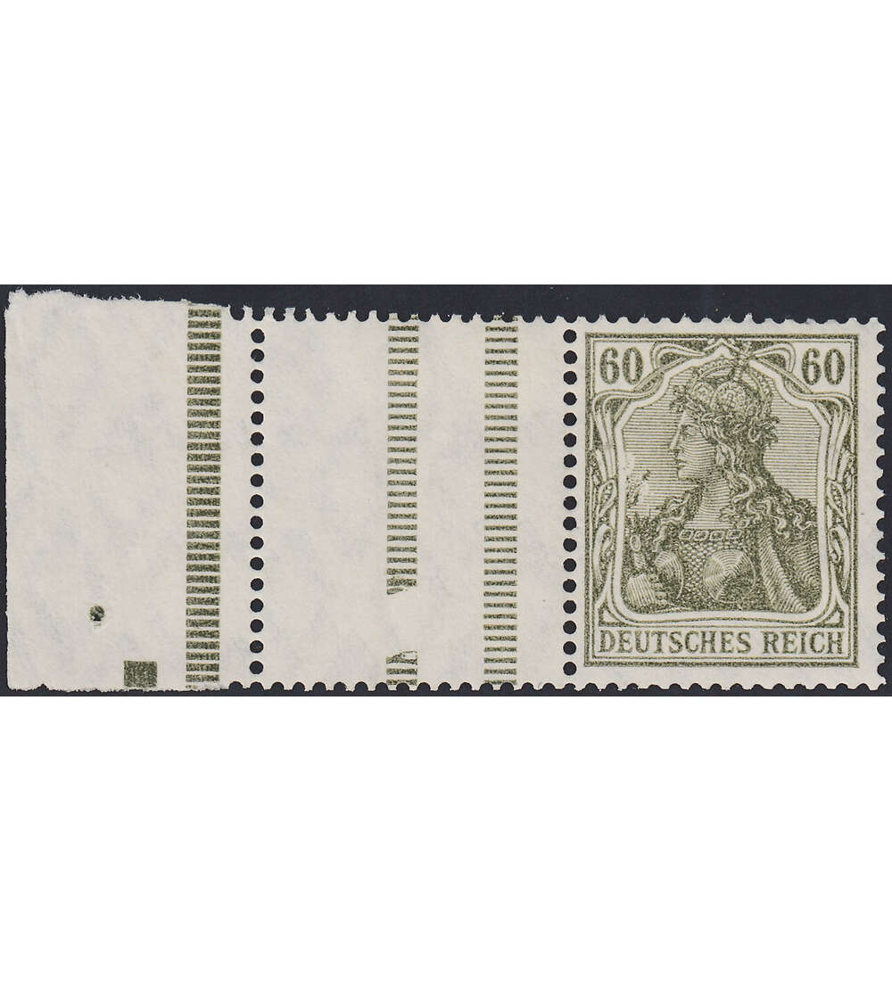 Dt. Reich ZD RL 9 ungestempelt Germania und Ziffer 1921 (RL+L+60 , Strl oliv)