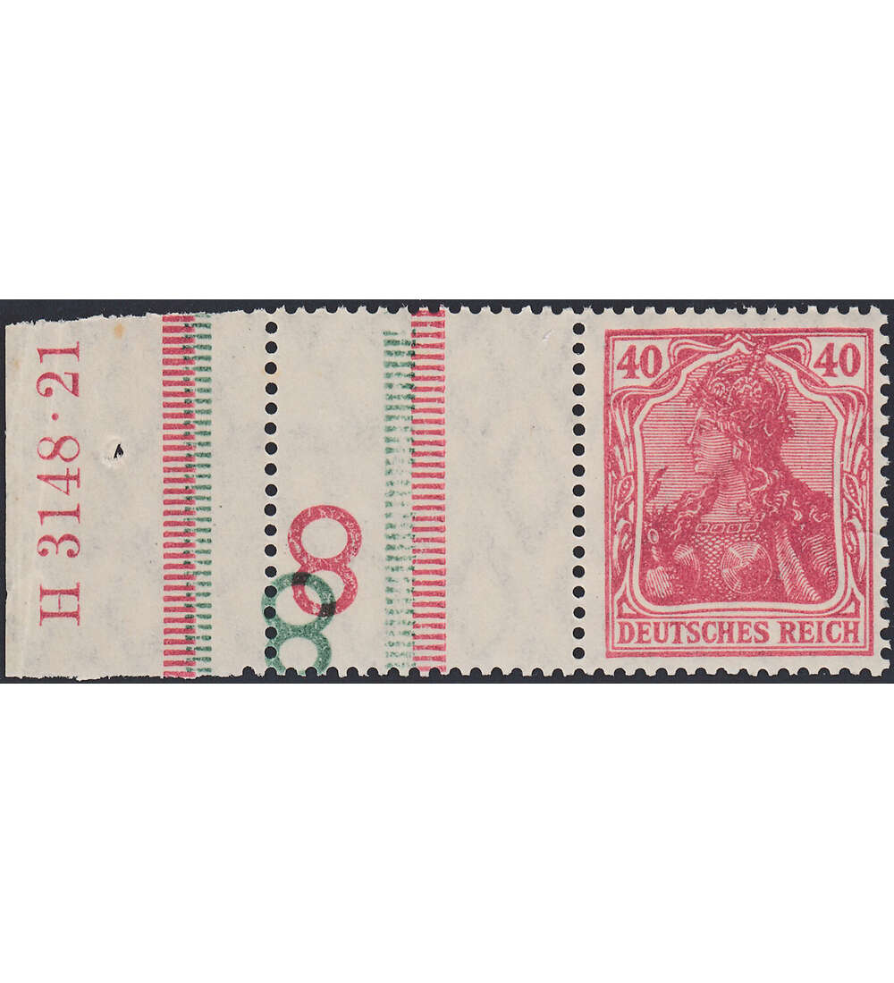 Dt. Reich ZD RL 12 ungestemp. Germania und Ziffer 1921 (RL+L+40)