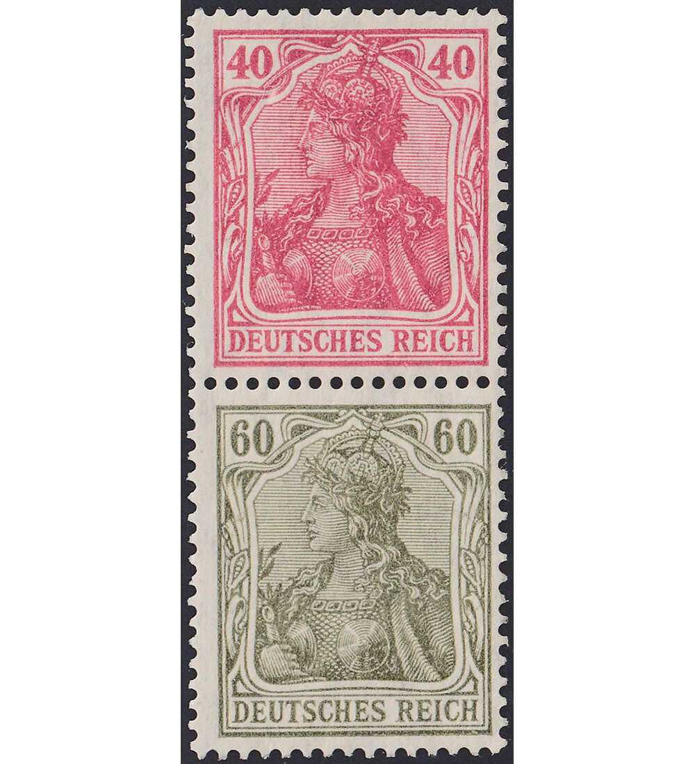 Dt. Reich ZD S 23 ungestempelt Germania und Ziffer 1921 (40+60)