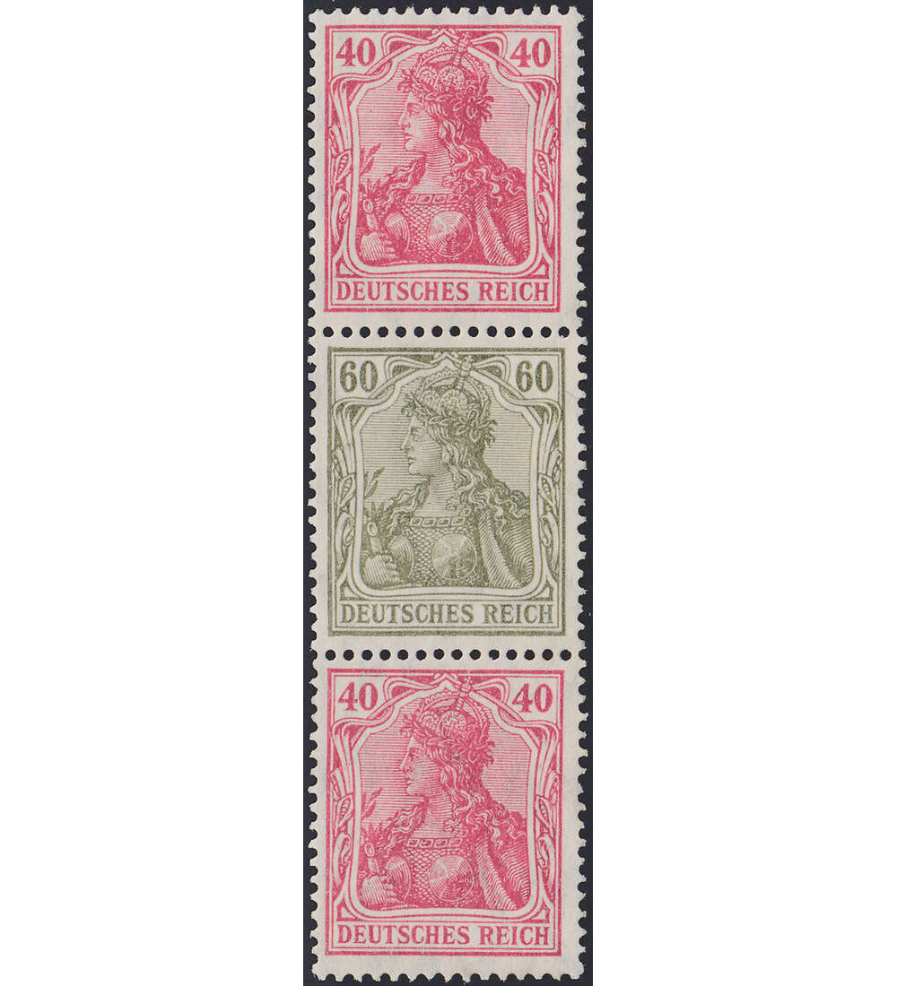 Dt. Reich ZD S 24 ungestempelt Germania und Ziffer 1921 (40+60+40)