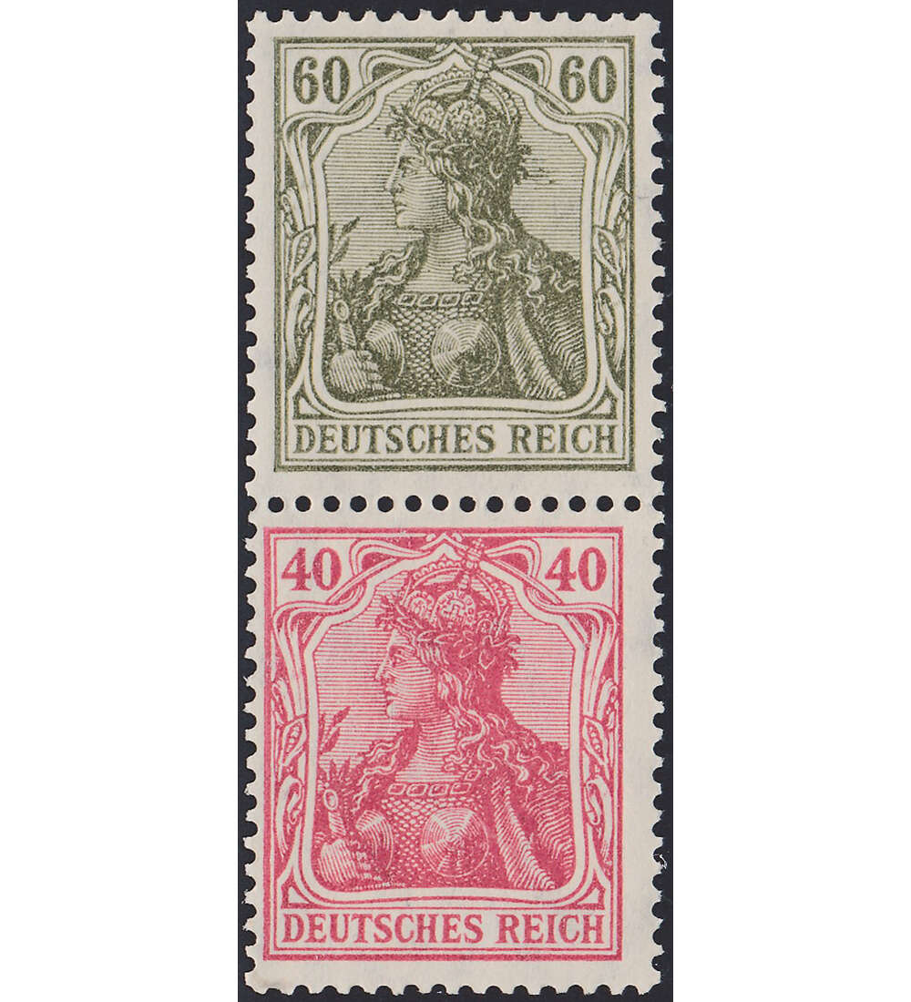 Dt. Reich ZD S 25 ungestempelt Germania und Ziffer 1921 (60+40)