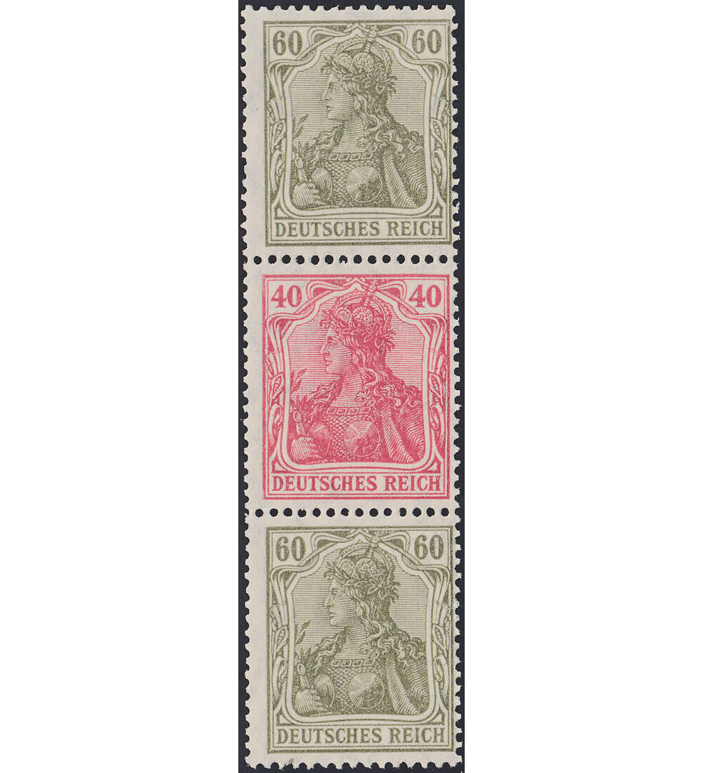 Dt. Reich ZD S 26 ungestempelt Germania und Ziffer 1921 (60+40+60)