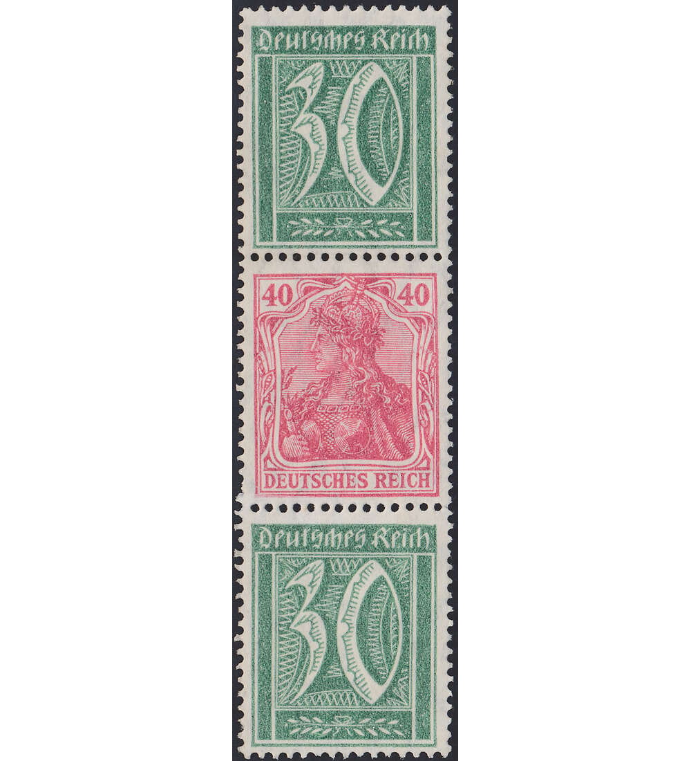 Dt. Reich ZD S 28 ungestempelt Germania und Ziffer 1921 (30+40+30)