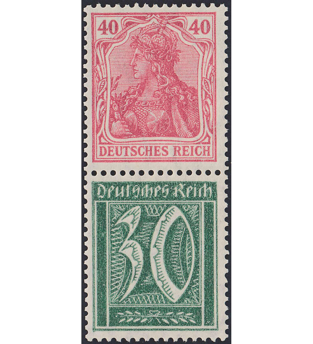 Dt. Reich ZD S 29 ungestempelt Germania und Ziffer 1921 (40+30)