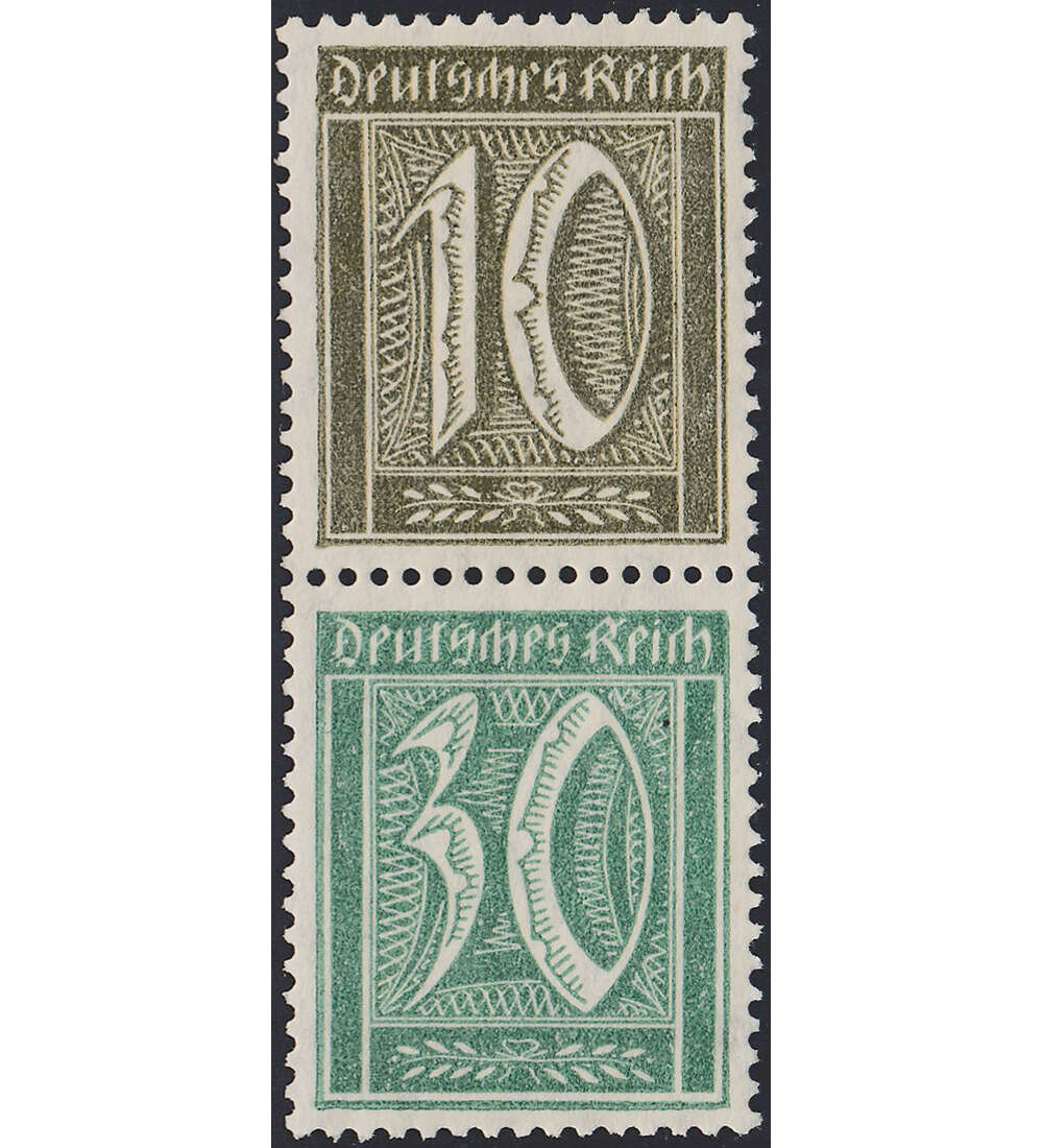 Dt. Reich ZD S 31 ungestempelt Germania und Ziffer 1921 (10+30)