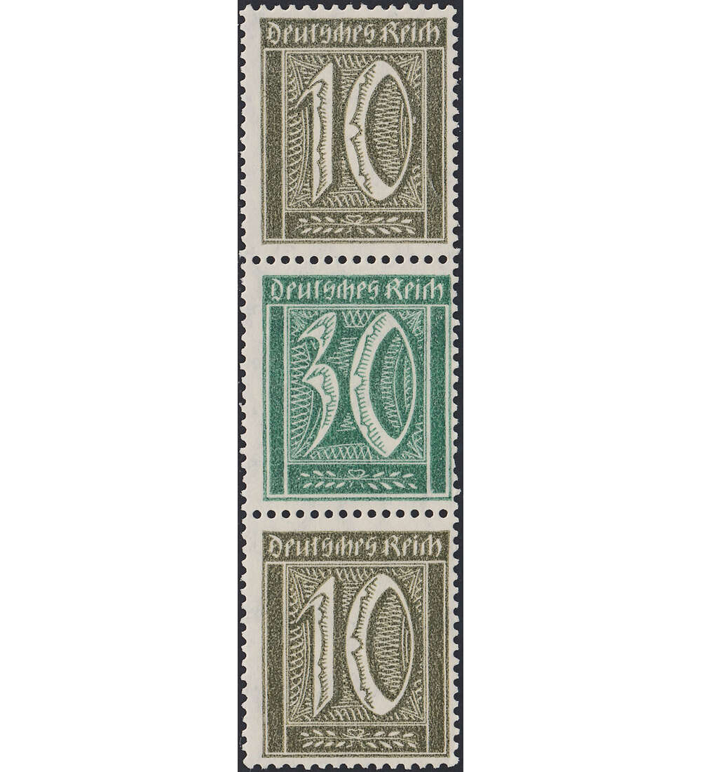 Dt. Reich ZD S 32 ungestempelt Germania und Ziffer 1921 (10+30+10)