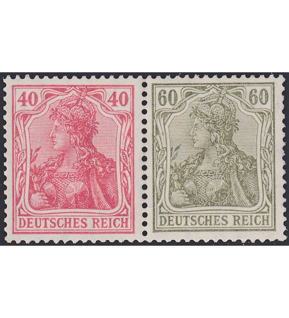 Dt. Reich ZD W 17 ungestempelt Germania und Ziffer 1921 (40+60)