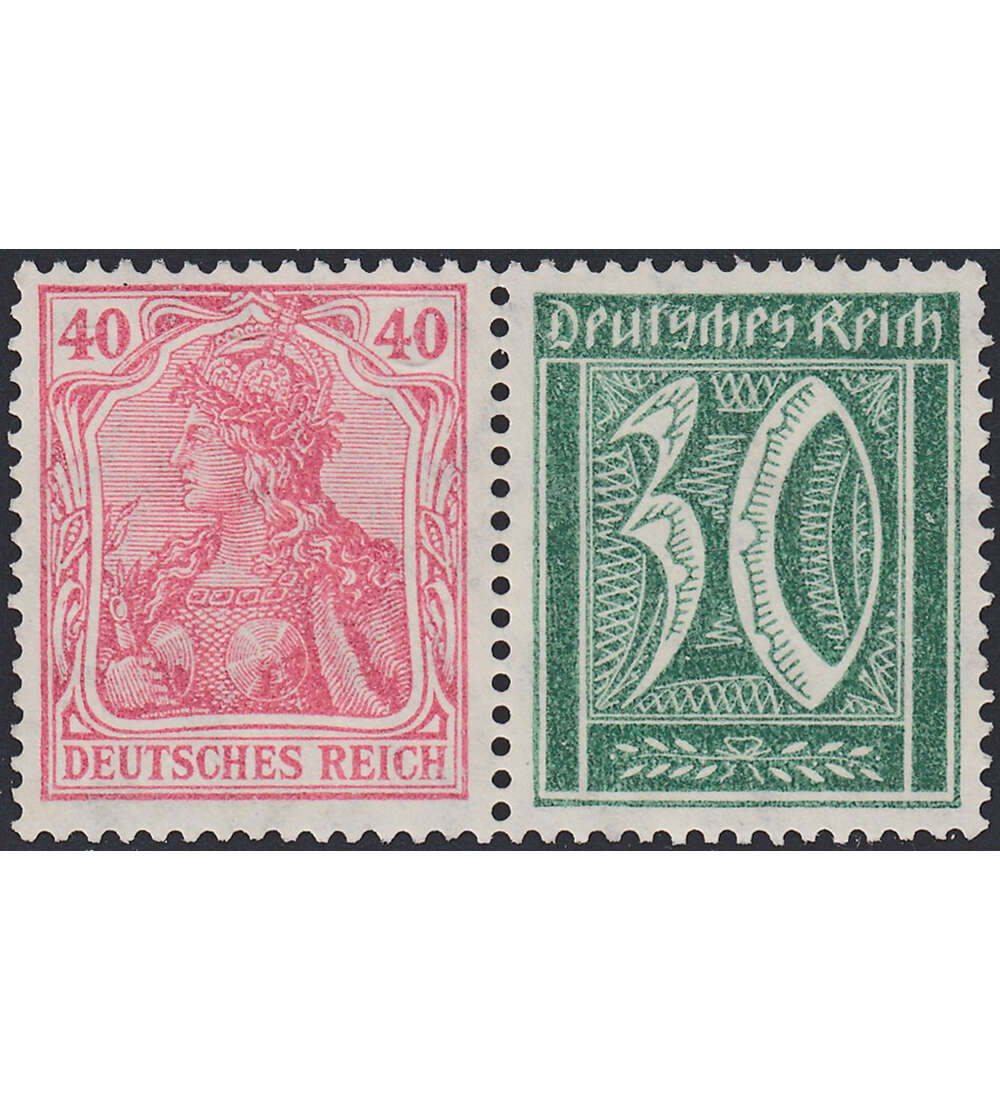Dt. Reich ZD W 18 ungestempelt Germania und Ziffer 1921 (40+30)