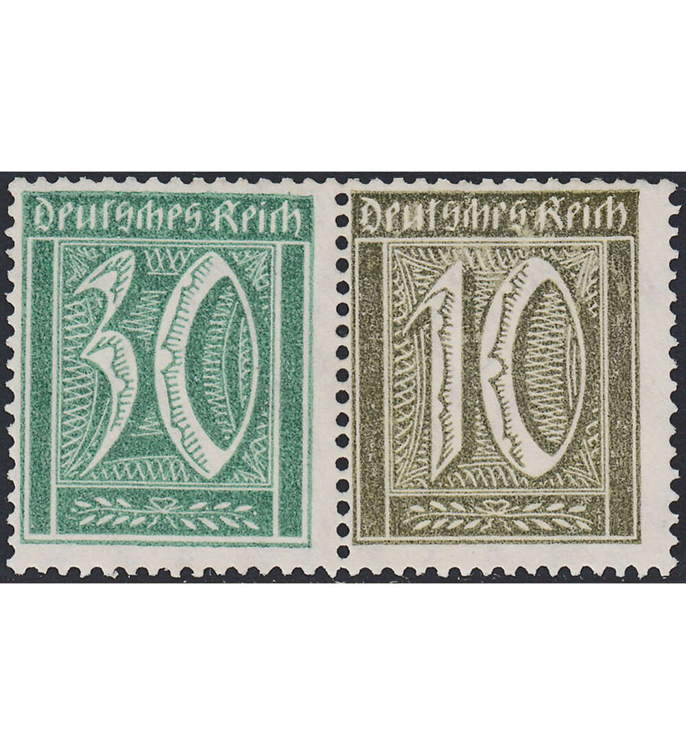 Dt. Reich ZD W 19 ungestempelt Germania und Ziffer 1921 (30+10)