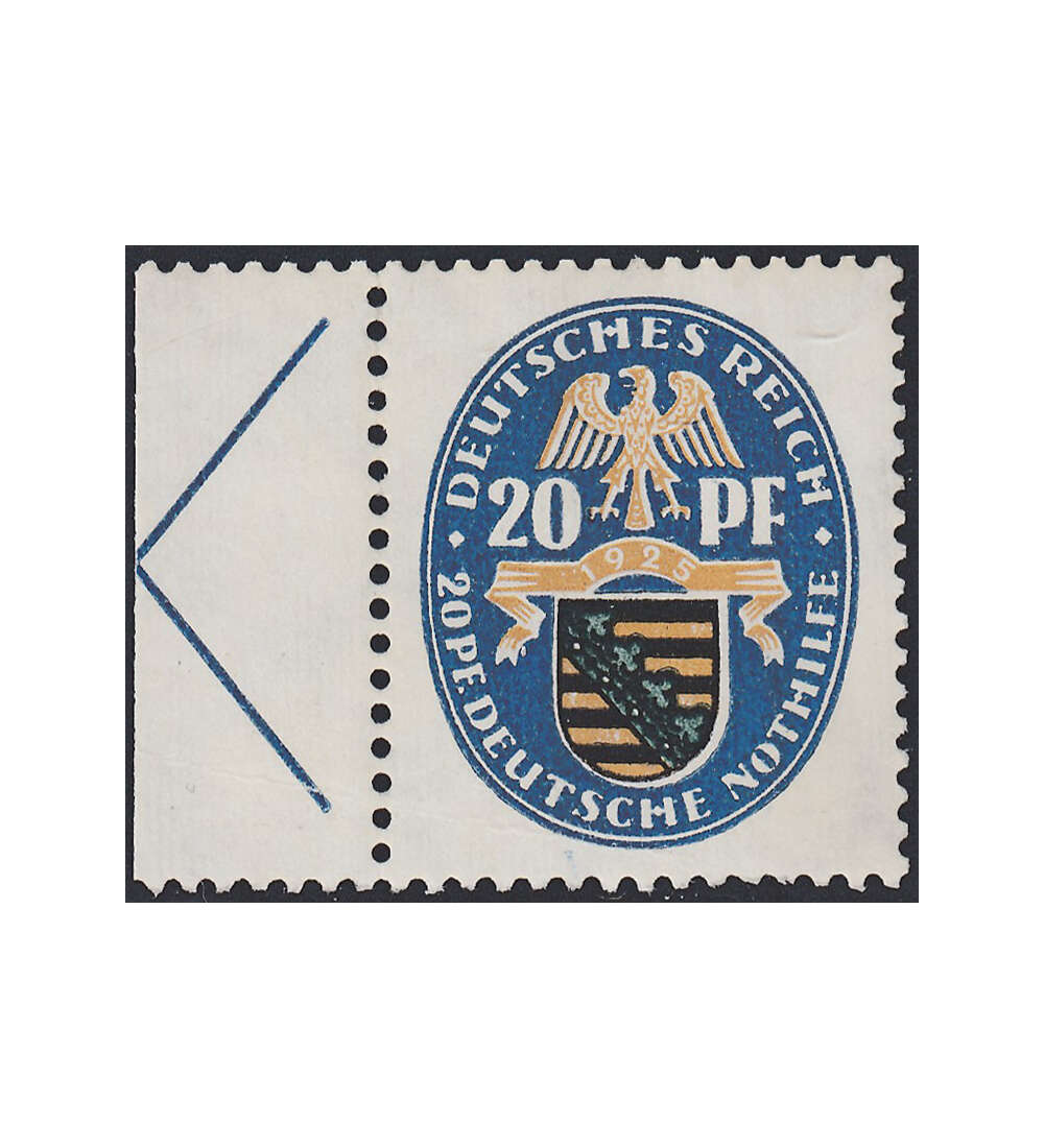 Dt. Reich ZD W 20.2 ungestemp. Nothilfe 1925 (halbes X+20)