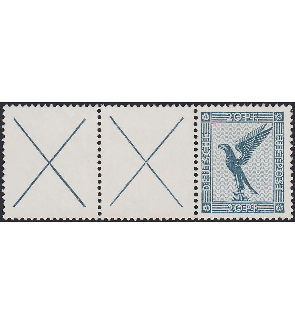 Dt. Reich ZD W 21.1 ungestemp. Flugpost 1930/31 (X+20)