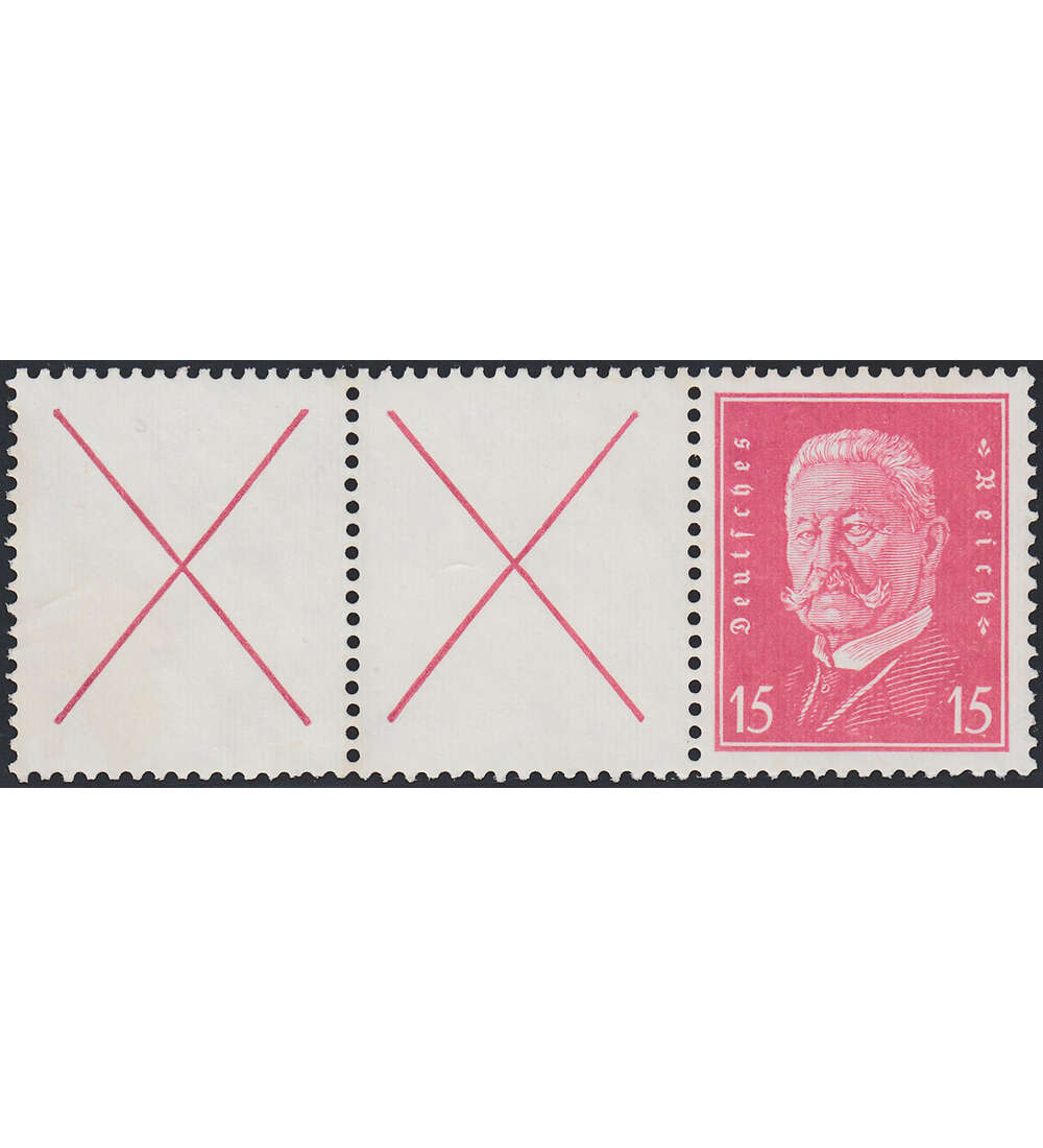 Dt. Reich ZD S 37 ungestempelt Hindenburgspende 1927 (8+X)