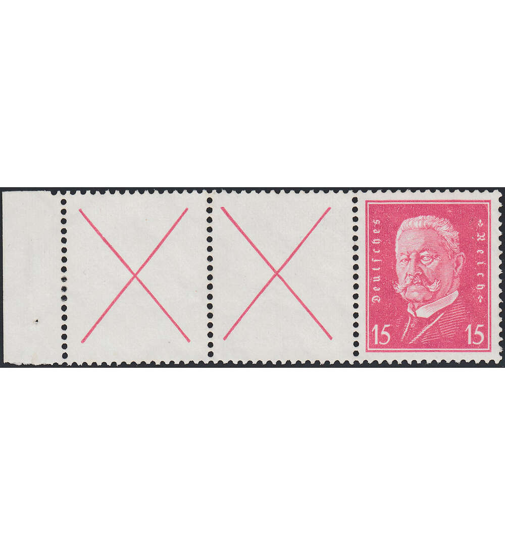 Dt. Reich ZD W 25 ungestempelt Hindenburgspende 1927 (X+15)