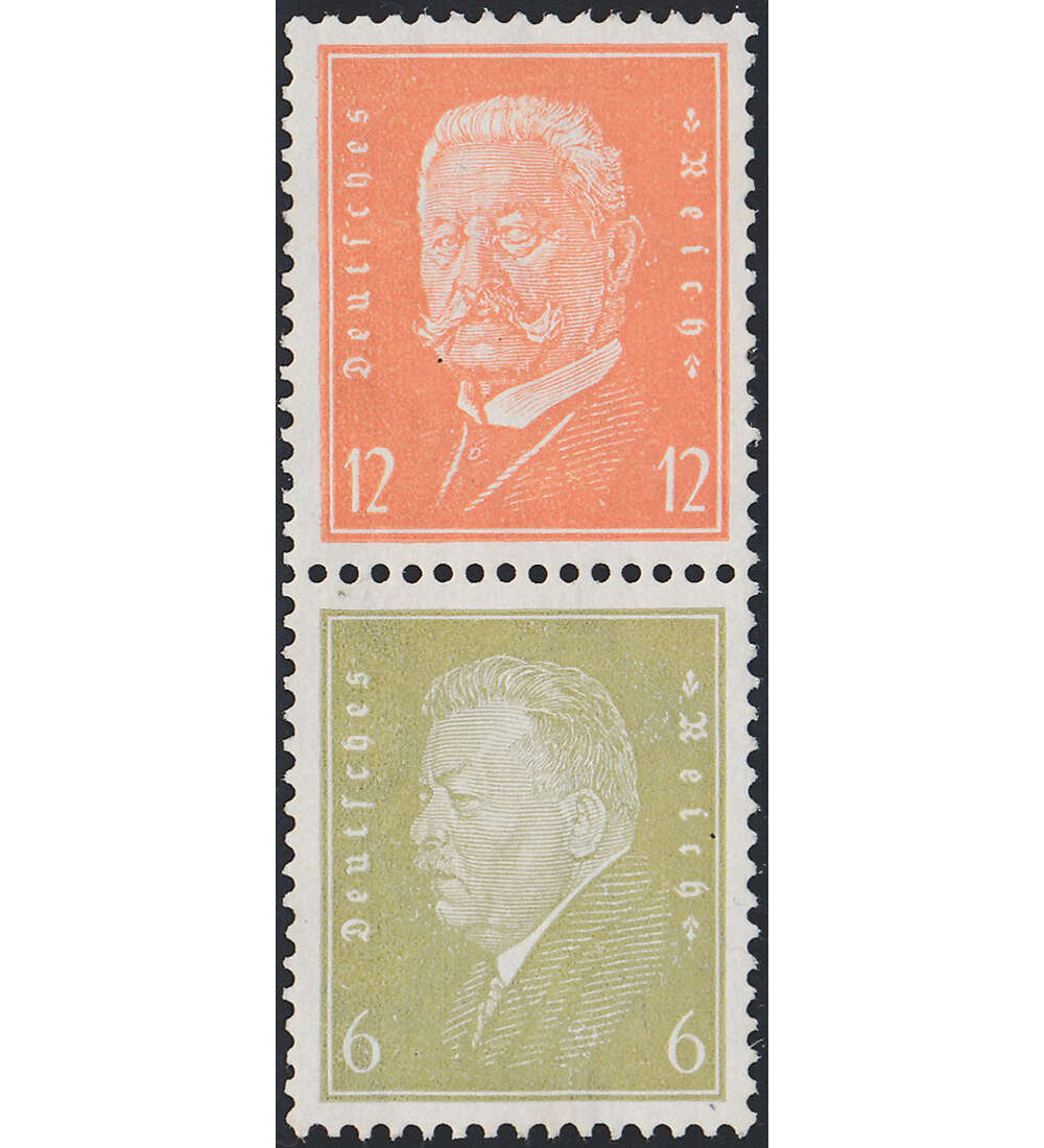 Dt. Reich ZD S 50 ungestempelt Nothilfe 1928 (8+15) Landeswappen