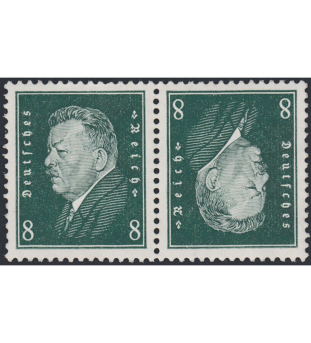 Dt. Reich ZD S 55 ungestempelt Nothilfe 1928 (8+X+8) Landeswappen