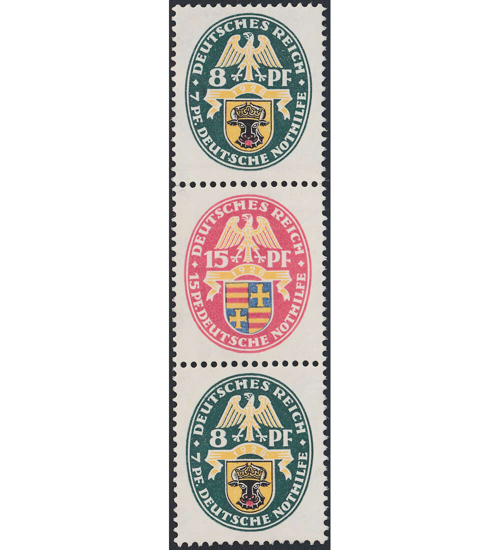 Dt. Reich ZD S 62 ungestempelt Nothilfe 1928 (8+A 2) Landeswappen