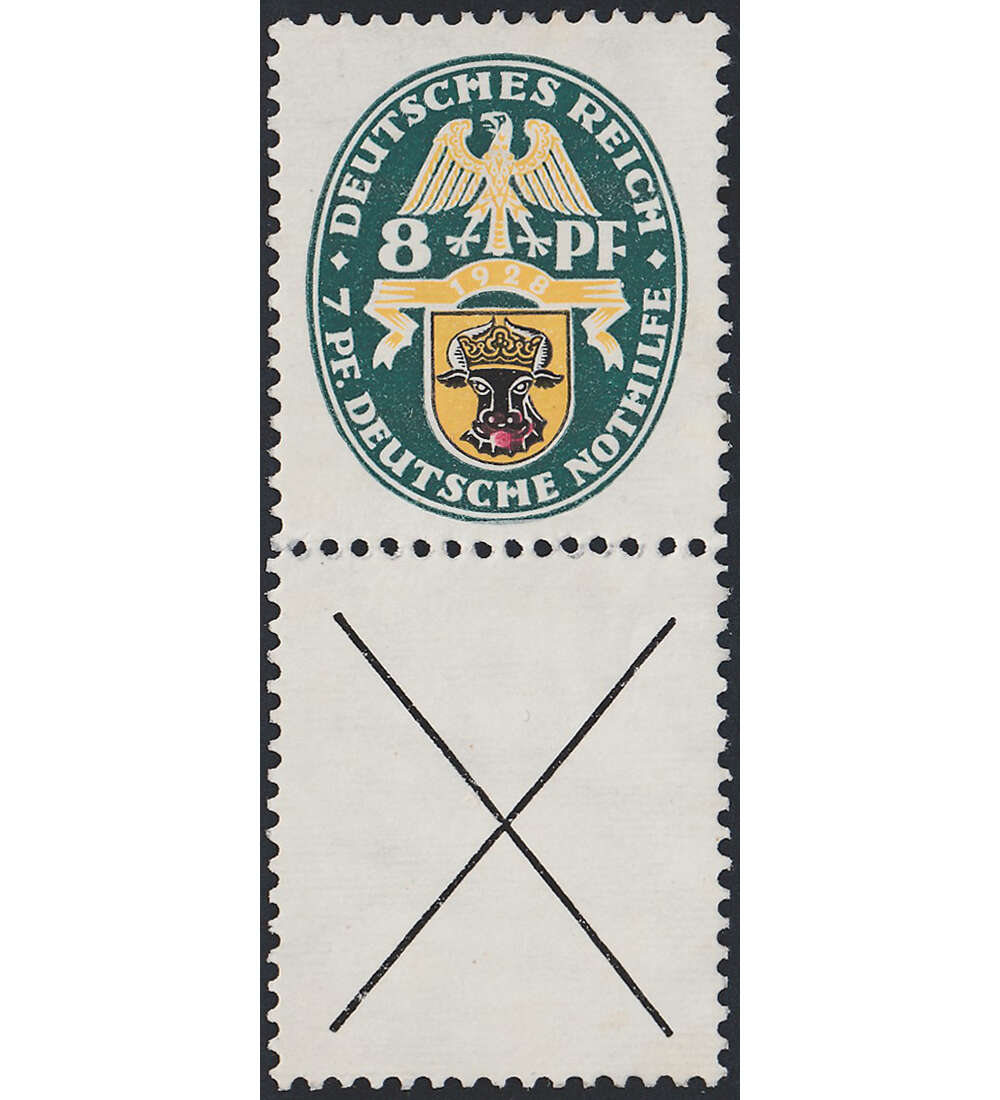 Dt. Reich ZD S 65 ungestempelt Nothilfe 1928 (A 2+8+A 2) Landeswappen