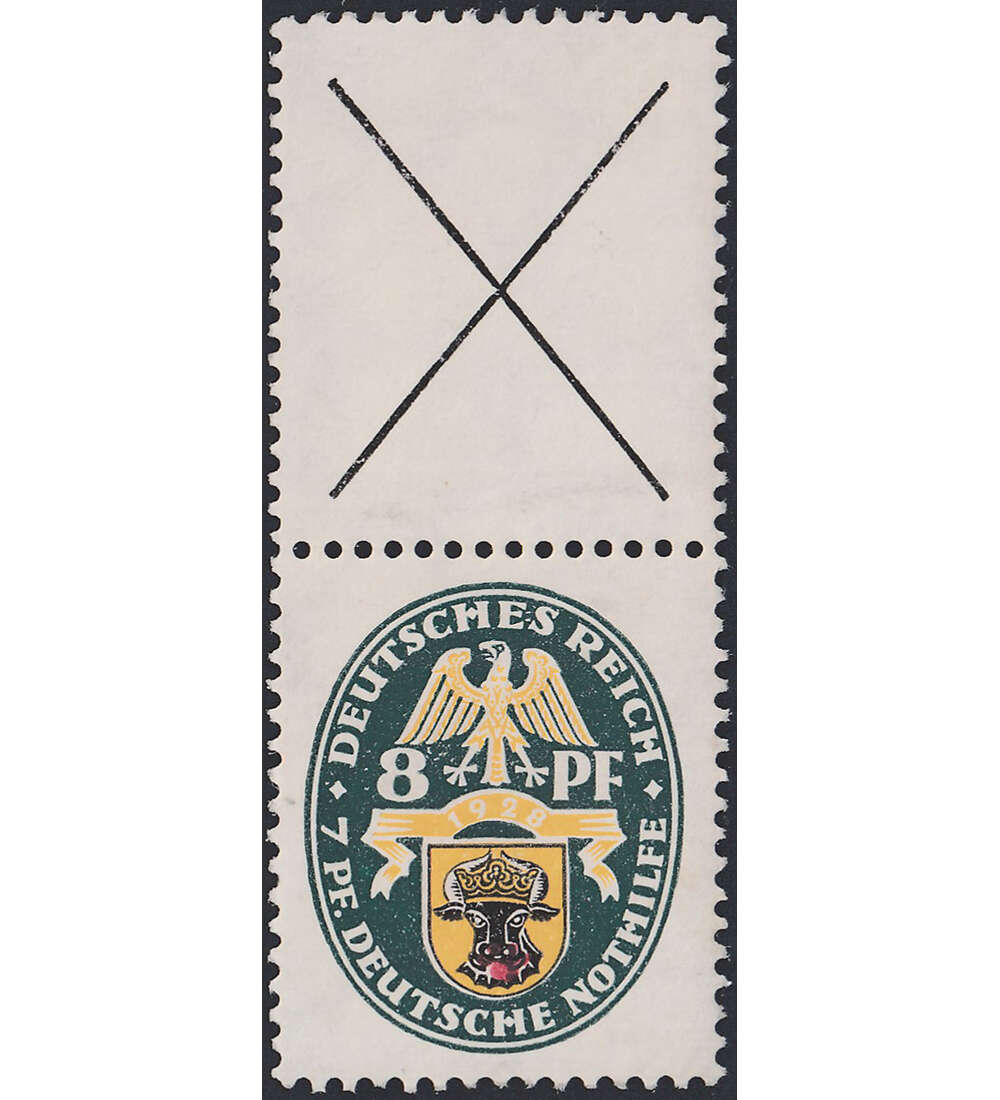 Dt. Reich ZD W 32 ungestempelt Nothilfe 1928 (A 1.1+15) Landeswappen