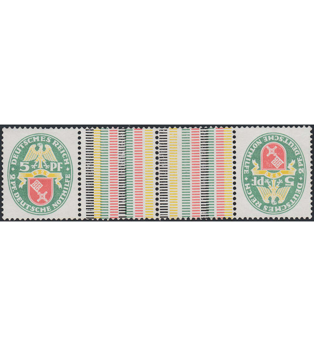 Dt. Reich ZD W 35 ungestempelt Nothilfe 1929 (A 2+15) Landeswappen