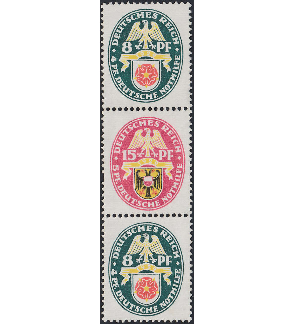 Dt. Reich ZD S 80 ungestempelt Nothilfe 1930 (8+X) Bauwerke