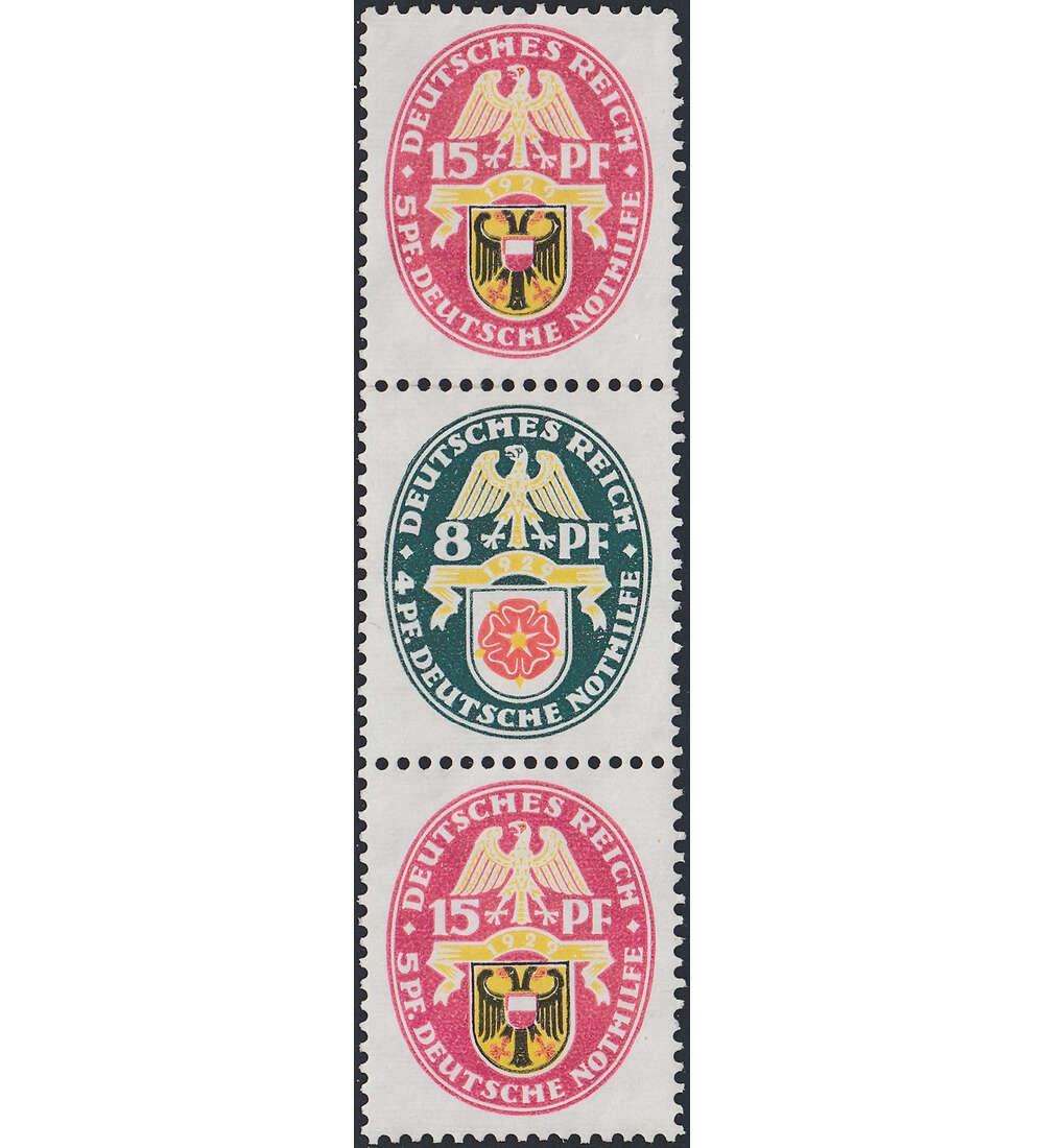 Dt. Reich ZD W 37 ungestempelt Nothilfe 1930 (X+8) Bauwerke