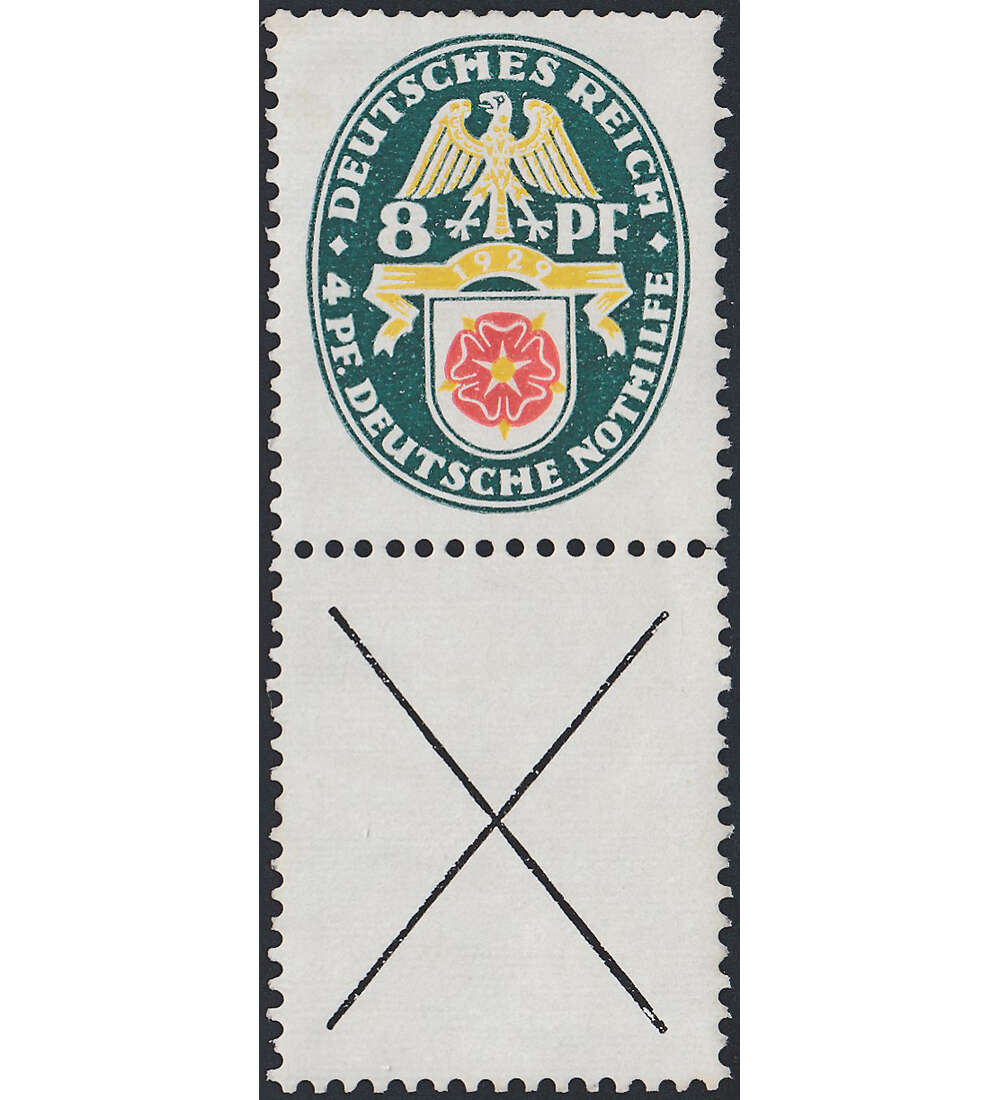 Dt. Reich ZD W 38 ungestempelt Nothilfe 1930 (A 1.3+8) Bauwerke