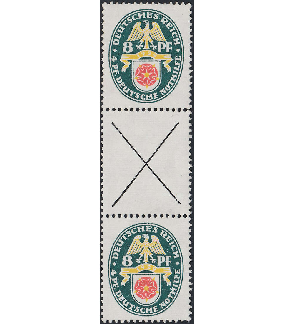 Dt. Reich ZD S 88 ungestempelt Nothilfe 1931 (8+15) Bauwerke