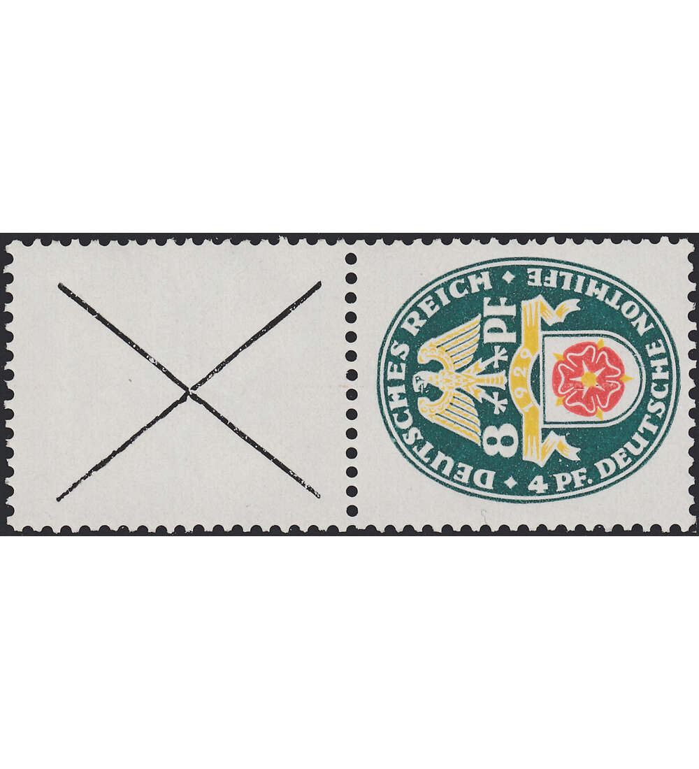 Dt. Reich ZD S 89 ungestempelt Nothilfe 1931 (8+15+8) Bauwerke